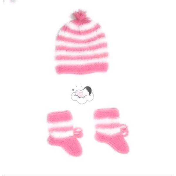 Handmade Sweater with socks and wolen cap for Baby Boys and Girls |Handmade sweater for baby girl|  - 0-3 Months