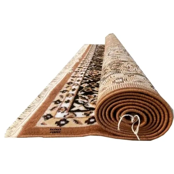 ZAMZAM CARPET Carpets Most Prefer Modern Design Acrylic Carpet for Living Room, Bedroom and Hall (150X200 cm) 5 X 7 Feet - Gold