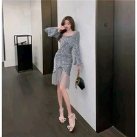 Fancy Partywear Women Dresses - Gray, M