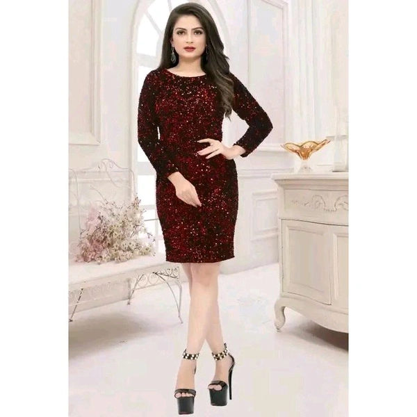 Stylish Designer Women Dresses - XXL, Maroon