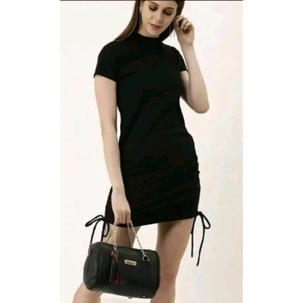 Tie-Up dress - L, Black