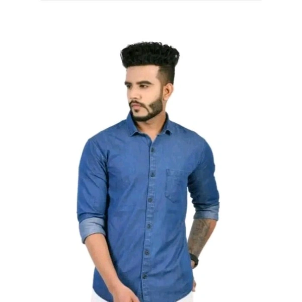 Leemarts Men Solid Casual LIGHT Blue Shirt - Blue, XS