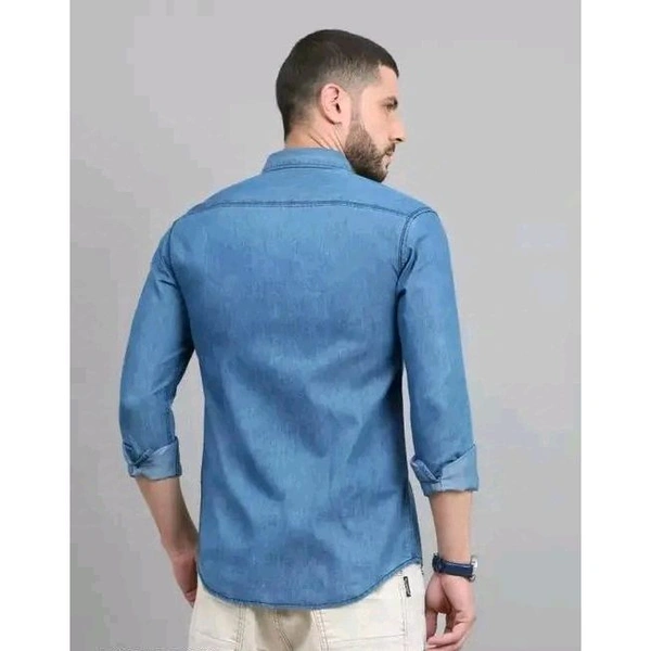 MENS DENIM SHIRTS LIGHT BLUE - Blue, L