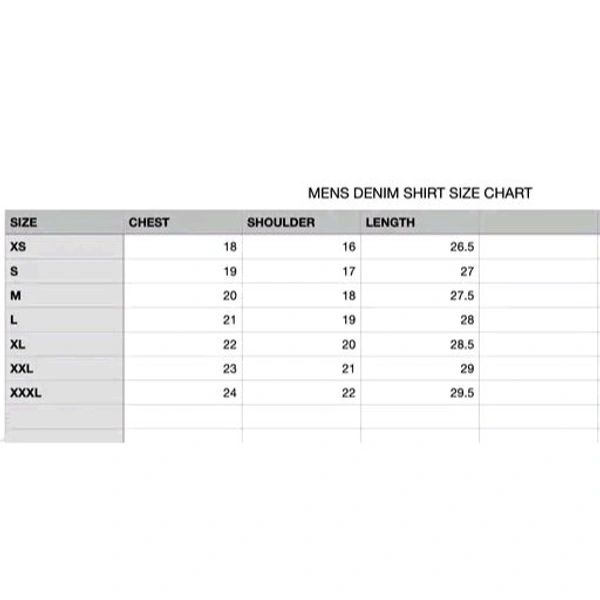 MENS DENIM SHIRTS LIGHT BLUE - Blue, L