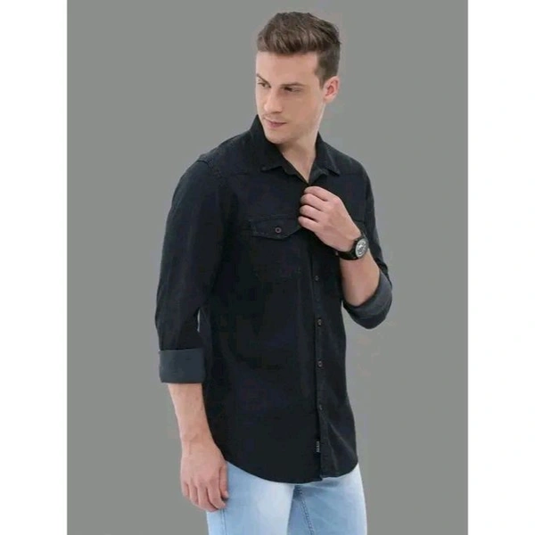 Men Formal Shirts - Black, L