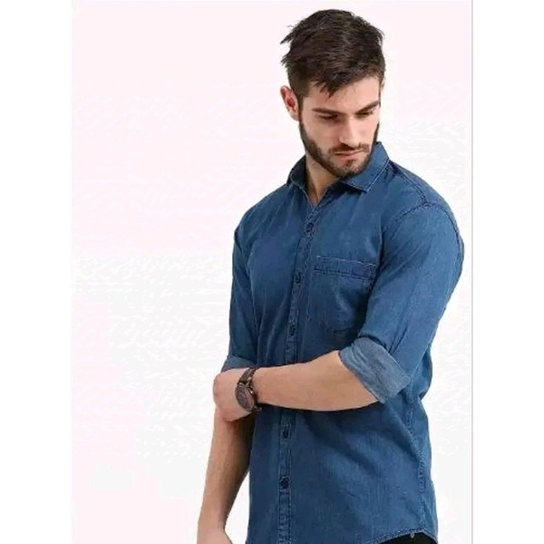 Pretty Elegant Men Shirts - Blue, M
