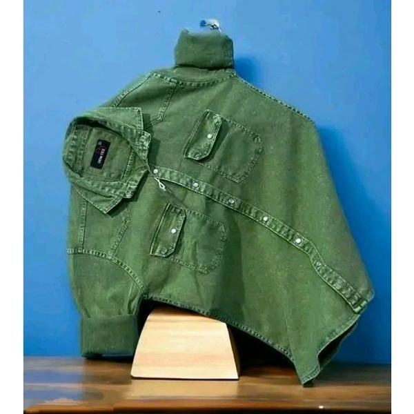 Green Linen Casual Shirt - Green, L