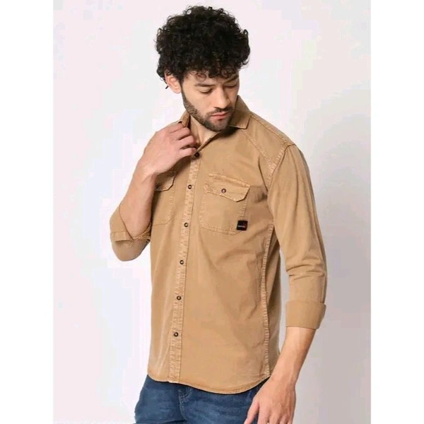 Men Casual RFD Shirt - Beige, S