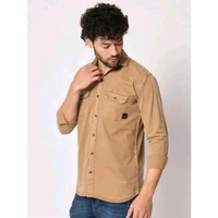 Men Casual RFD Shirt - Beige, M