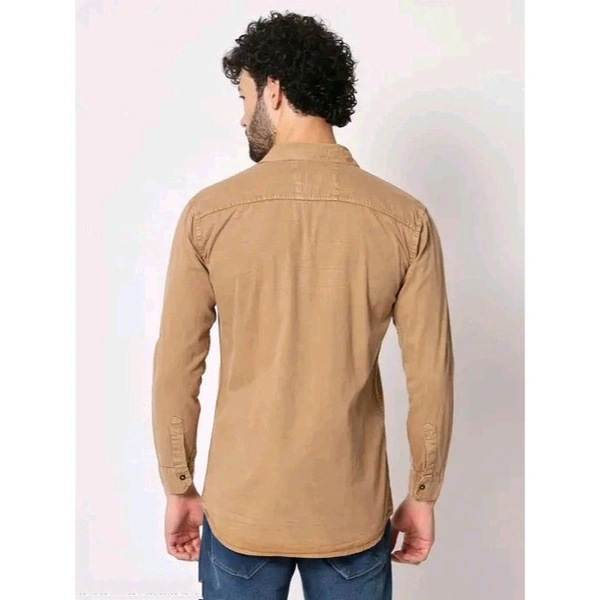 Men Casual RFD Shirt - L, Beige