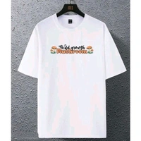 Men's Back Print Oversize Round White Tshirts - White, S