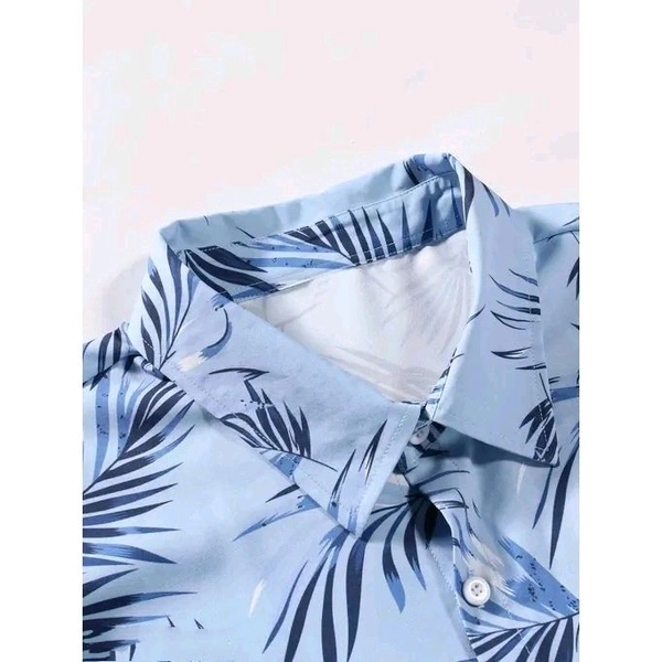 Greciilooks Men's Goa Spread Collar Multicolor Shirts - Blue, L