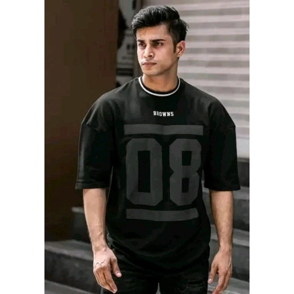 Classic Sensational Men Cotton Blend Tshirts - Black, L