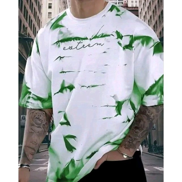 Men Round T Shirt: Sky Blue Cotton Bland Round Neck T-shirt - L, White