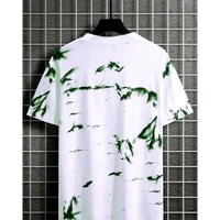 Men Round T Shirt: Sky Blue Cotton Bland Round Neck T-shirt - L, White