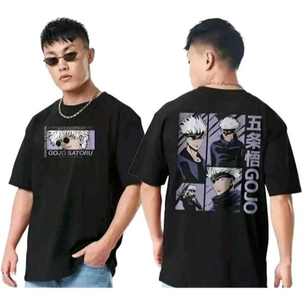 Mens Oversized Cotton Blend Tshirt - XXL, Black