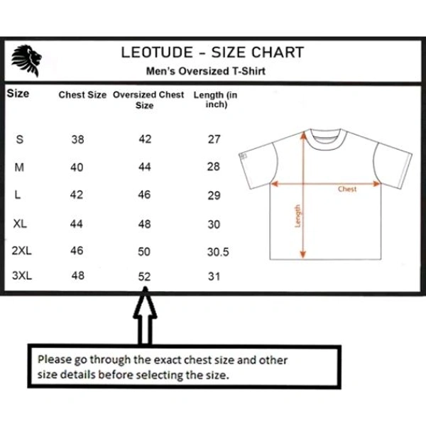 LEOTUDE's Round Neck Short Sleeve Oversized Men's T-Shirt | Plus Size Also Available - Black, S
