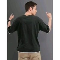 Men Polyester  Loose Tshirts - Black, M
