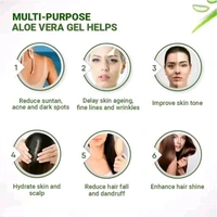 RAQUITYS Aloe Vera Gel For Skin Acne, Scars, Dark spots Face & Hair Care  (220 ml) packof 4