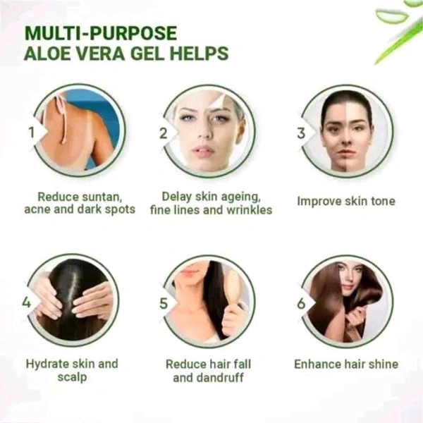 RAQUITYS Aloe Vera Gel For Skin Acne, Scars, Dark spots Face & Hair Care  (220 ml) packof 4