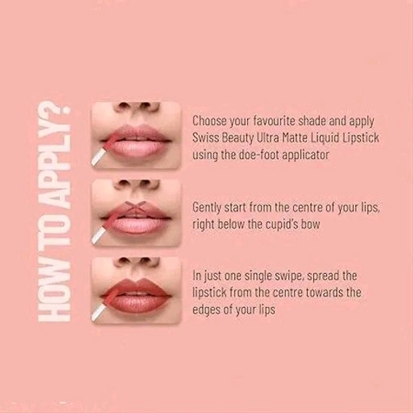 Lipstick maroon waterproof pack of 2  - Maroon
