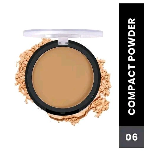 Shryoan Infinite Waterproof Compact Powder| Hides Imperfections, Blends Effectively, Matte Finish and Pressed Powder for All Skin Types (16g) (Shade-06)