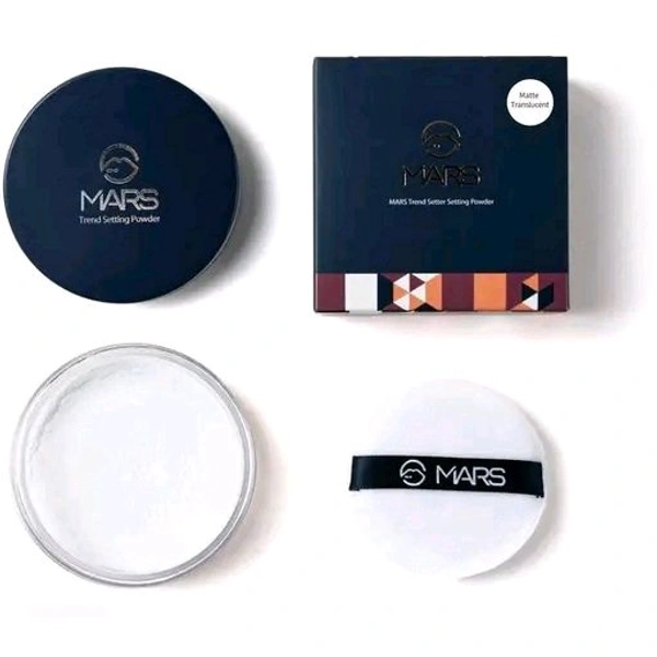 Mars High Definition Ultra Fine Matte Loose Powder Compact (Matte Translucent, 8 g)