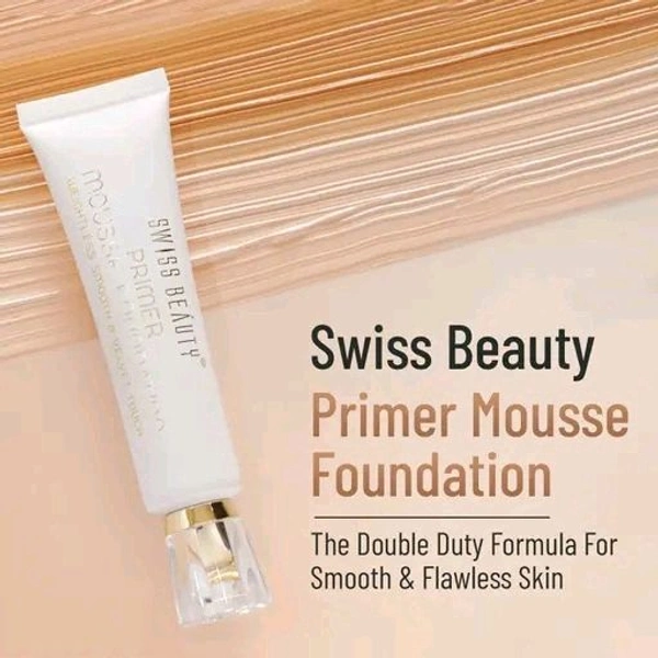 Swiss Beauty Primer Mousse Foundation - (Shade-1, 40ml)