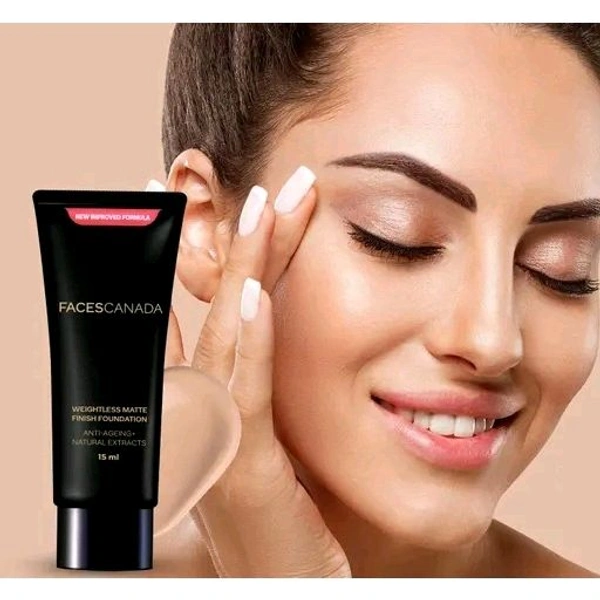 Faces Canada Weightless Matte Finish Foundation - Natural 02, 18 ml
