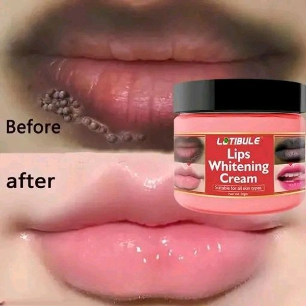 Latibule lip cream brightens dark lips |restores natural lip color, makes damaged & dead lips soft & kissable| smooth and healthy| No side effects, paraben & sulphate free. completely safe for daily use for man & women 50g pack of-1