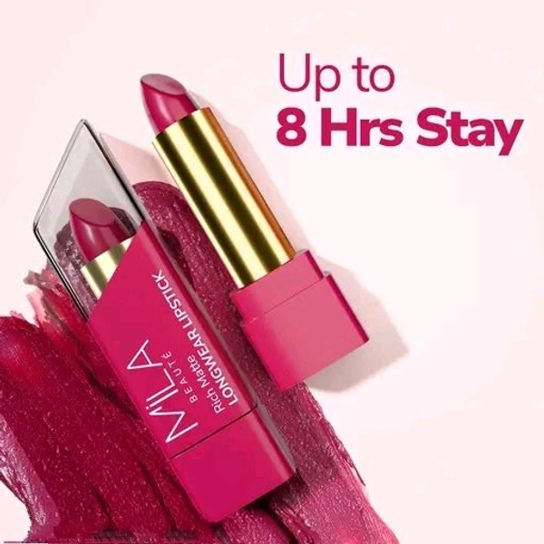 MILA BEAUTE MILA BEAUTÉ LONG WEAR Matte Lipstick, Highly Pigmented Lipsticks for Women, Nude Lipstick, (Touch of Nude - 618) 4.2g  - Nude