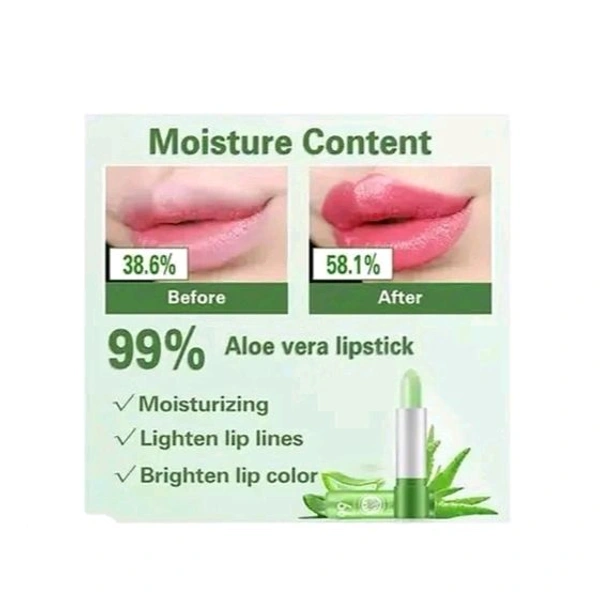 Fancy cool product green lipstick 3 pcs | Aloe vera moisturizing lipstick long lasting notorious lip balm 