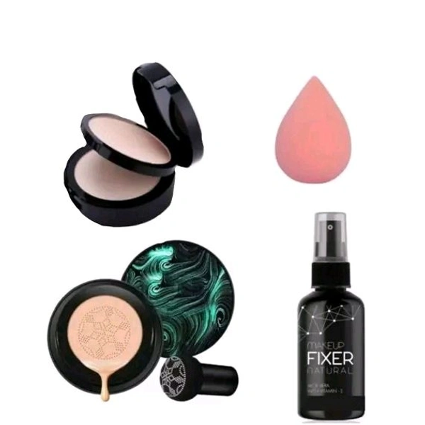 FOUNDATION SUNISA, MAKEUP FIXER, DOUBLE COMPACT POWDER OR MAKEUP BALANDER PUFF - 10 Light