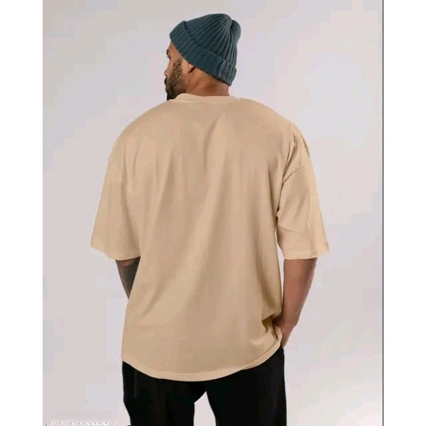 oversize pure cotton reound neek - Beige, S