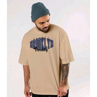 oversize pure cotton reound neek - Beige, S