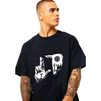 Cottton Be Alucard Anime Black Oversized T shirt For Men - Black, L