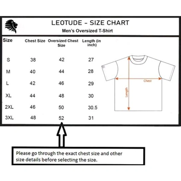 LEOTUDE Men's Oversized Cotton Blend Half Sleeve T-Shirt | Plus Size Also Avaialble - 3XL, Blue