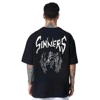 Trendy Men's Oversized Half Sleeve Batman Printed T-Shirt for Men | Plus Size Also Available - Black, S