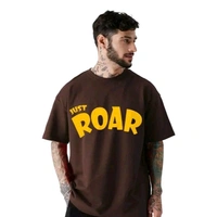 LEOTUDE's Round Neck Oversized  Short Sleeve Men's T-Shirt | Plus Size Also Available - Purple, L