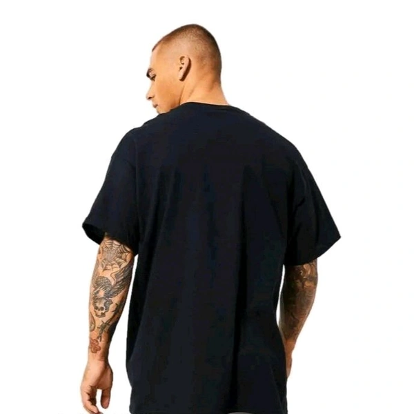Cotttn Black No Love Oversized T shirt For Men - XL, Black