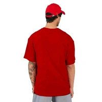 Oversized Half Sleeve Cotton-Blended Men's T-Shirt | Plus Size Also Available - Red, 2XL