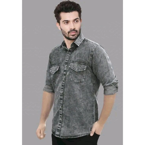 Fancy Fabulous Men Shirts - Gray, M