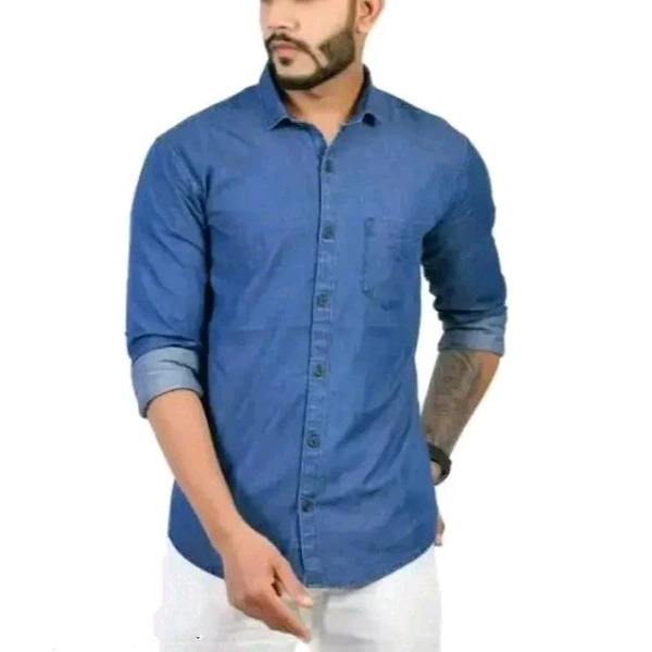 Men Regular Fit Solid Casual Shirt - s, Blue