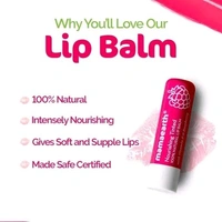Mamaearth Nourishing Tinted 100% Natural Lip Balm with Vitamin E and Raspberry - 4 g