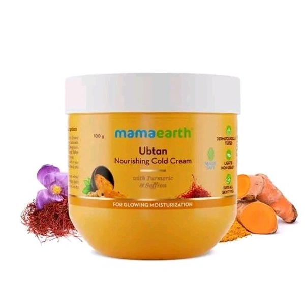 Mamaearth Ubtan Nourishing Cold Cream for Winter with Turmeric & Saffron for Glowing Moisturization– 100 g