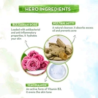 Mamaearth Multani Mitti Face Wash with Multani Mitti & Bulgarian Rose For Oil Control & Acne - 100 ml