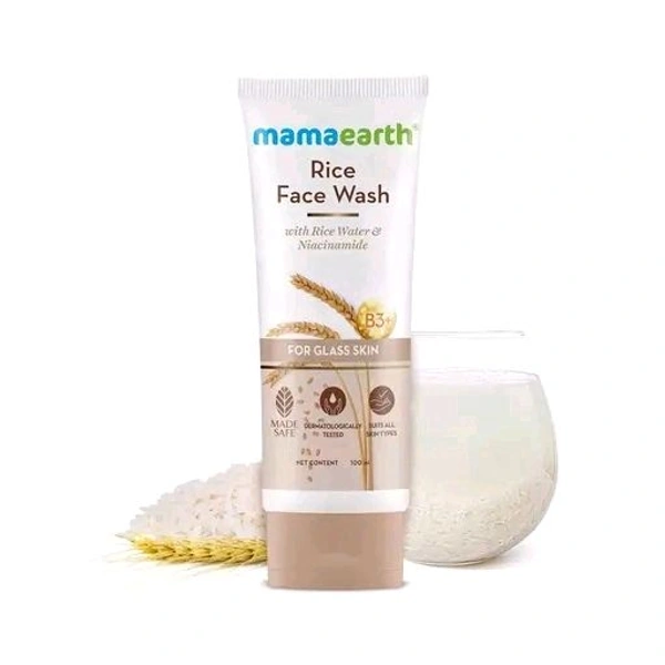 Mamaearth Rice Face Wash With Rice Water & Niacinamide for Glass Skin - 100 ml