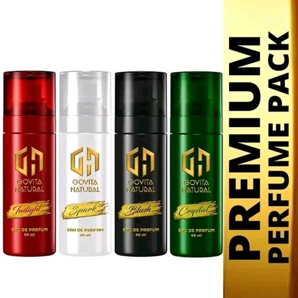 Govinda Natural  Govita Natural Blush,Crystal , Spark & Twilight Eau De Parfume With Long Lasting Perfume | Eau De Parfum 60ml |Perfume For Men & Women |