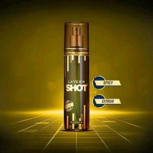 LAYER'R Wottagirl SHOT GOLD ICONIC 135ml Body Spray  -  For Men (135 ml)