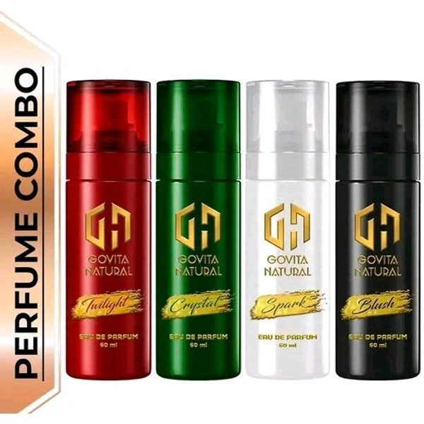 Govinda Natural  Govita Natural Blush,Crystal , Spark & Twilight Eau De Parfume With Long Lasting Perfume | Eau De Parfum 60ml |Perfume For Men & Women |